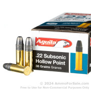 50 Rounds of 38gr LHP .22 LR Ammo by Aguila