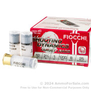 25 Rounds of 1 ounce #8 shot 12ga Ammo by Fiocchi 1,200 fps