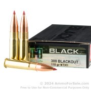 20 Rounds of 110gr NTX .300 AAC Blackout Ammo by Hornady