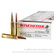 200 Rounds of 200gr Open Tip .300 AAC Blackout Ammo by Winchester Subsonic