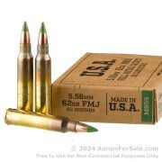 1000 Rounds of 62gr FMJ M855 5.56x45 Ammo by Winchester