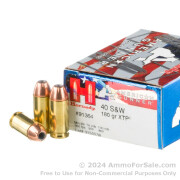20 Rounds of 180gr XTP JHP .40 S&W Ammo by Hornady