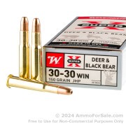200 Rounds of 150gr JHP 30-30 Win Ammo by Winchester