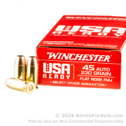 50 Rounds of 230gr FMJ FN .45 ACP Ammo by Winchester