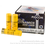 250 Rounds of 7/8 ounce #8 shot 20ga Ammo by Fiocchi
