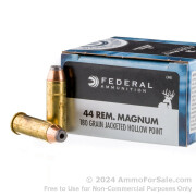 20 Rounds of 180gr JHP .44 Mag Ammo by Federal Power-Shok