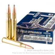 20 Rounds of 150gr PSP 30-06 Springfield Ammo by Fiocchi