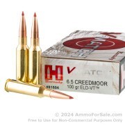 20 Rounds of 100gr ELD-VT 6.5 Creedmoor Ammo by Hornady