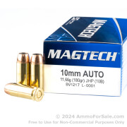 50 Rounds of 180gr JHP 10mm Ammo by Magtech