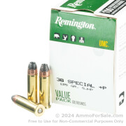 100 Rounds of 125gr SJHP .38 Spl Ammo by Remington