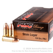 50 Rounds of 124gr FMJ 9mm Ammo by PMC
