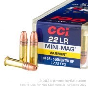 5000 Rounds of 40gr SHP .22 LR Ammo by CCI