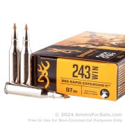 200 Rounds of 97gr Rapid Expansion Matrix Tip .243 Win Ammo by Browning