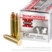2000 Rounds of 40gr FMJ .22 WMR Ammo by Winchester