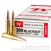 20 Rounds of 200gr Open Tip .300 AAC Blackout Ammo by Winchester Subsonic