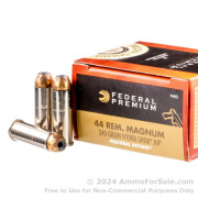 20 Rounds of 240gr JHP .44 Mag Ammo by Federal Hydra-Shok