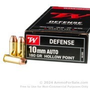 50 Rounds of 180gr JHP 10mm Ammo by Winchester W Defense
