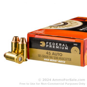 50 Rounds of 185gr FMJ-SWC .45 ACP Ammo by Federal Match