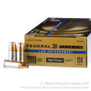 50 Rounds of 124gr JHP HST 9mm Ammo by Federal Law Enforcement