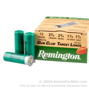 250 Rounds of 1 1/8 ounce #7 1/2 Shot 12ga Ammo by Remington Gun Club Target Loads 1,145 fps