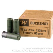 250 Rounds of 00 Buck 12ga Ammo by Winchester Military Grade