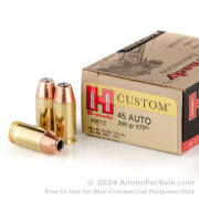 200 Rounds of 200gr JHP .45 ACP Ammo by Hornady