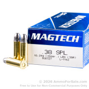 1000 Rounds of 158gr LRN .38 Spl Ammo by Magtech