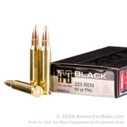 20 Rounds of 62gr FMJ .223 Ammo by Hornady BLACK