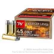 50 Rounds of 250gr LFN .45 Long Colt Ammo by Winchester American Lever Range