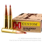 20 Rounds of 110gr CX .300 AAC Blackout Ammo by Hornady