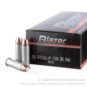 50 Rounds of 158gr FMJ .38 Spl +P Ammo by Blazer