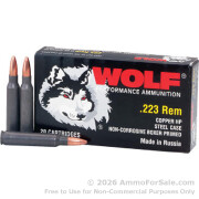 500  Rounds of 55gr HP .223 Ammo by Wolf