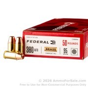 1000 Rounds of 95gr FMJ .380 ACP Ammo by Federal