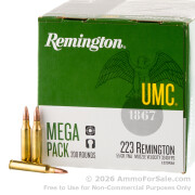 200 Rounds of 55gr MC .223 Ammo by Remington