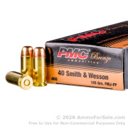 50 Rounds of 165gr FMJFN .40 S&W Ammo by PMC