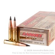 20 Rounds of 120gr TAC-TX .300 AAC Blackout Ammo by Barnes