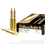 20 Rounds of 131gr SP 6.5x55mm Swedish Ammo by Sellier & Bellot