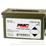840 Rounds of 55gr FMJBT 5.56x45 Ammo by PMC in Bandolier in Ammo Can