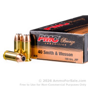 1000 Rounds of 165gr JHP .40 S&W Ammo by PMC