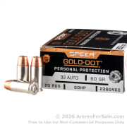 20 Rounds of 60gr JHP .32 ACP Ammo by Speer