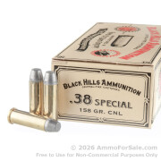 50 Rounds of 158gr CNL .38 Spl Ammo by Black Hills Ammunition