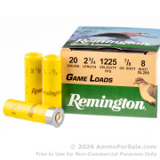 25 Rounds of 7/8 ounce #8 shot 20ga Ammo by Remington