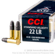 5000 Rounds of 40gr LRN.22 LR Standard Velocity Ammo by CCI