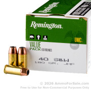 100 Rounds of 180gr JHP .40 S&W Ammo by Remington