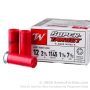 250 Rounds of 2-3/4" 1 1/8 ounce #7 1/2 shot 12ga Ammo by Winchester Super-Target