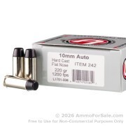 200 Rounds of 220gr Hard Cast 10mm Ammo by Underwood