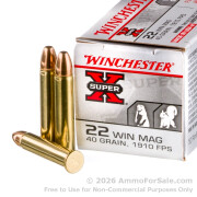 2000 Rounds of 40gr FMJ .22 WMR Ammo by Winchester