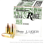 600 Rounds of 115gr FMJ 9mm Ammo by Remington