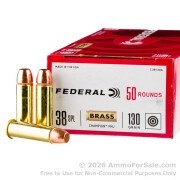50 Rounds of 130gr FMJ .38 Spl Ammo by Federal