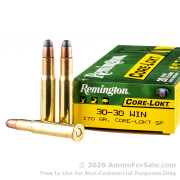 20 Rounds of 170gr Core-Lokt SP 30-30 Win Ammo by Remington